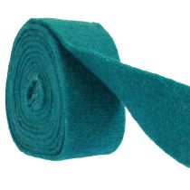 gjenstander Filtbånd ullbånd filtrull turkis blågrønn 7,5cm 5m
