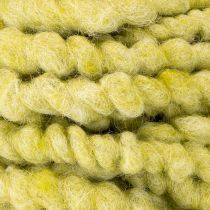 gjenstander Fluffy Mirabell-filtsnor, ull, grønn, 25 m dekorativt bånd til blomsterdekorasjon, dekorasjon, håndverk, DIY