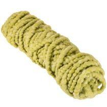 gjenstander Fluffy Mirabell-filtsnor, ull, grønn, 25 m dekorativt bånd til blomsterdekorasjon, dekorasjon, håndverk, DIY