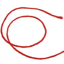 gjenstander Filtsnor ulltråd ullsnor veketråd rød 100m