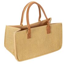 gjenstander Filtveske i raffia-look 50 cm x 25 cm x 25 cm