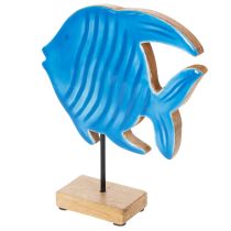 gjenstander Trefigur av fisk, maritim dekorasjon, håndlaget borddekorasjon til stue, 22 cm