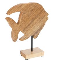 gjenstander Trefigur av fisk, maritim dekorasjon, håndlaget borddekorasjon til stue, 22 cm