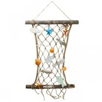 gjenstander Fiskenett dekorasjon veggdekor fisk maritim dekorasjon 38x50cm
