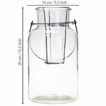 gjenstander Flaskedekor lanterne glass metall klar sort Ø13cm