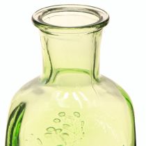 gjenstander Flaskevase glassvase med motiv flaskeglass grønn H19cm 2stk