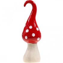 gjenstander Deco Fluesopp Keramikk Deco Mushroom Rød Hvit Ø6,5cm H21cm