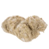 gjenstander Naturlig beige saueull, løs, til håndverk og dekorasjon, 250 g