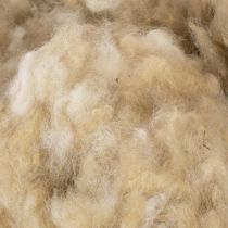 gjenstander Naturlig beige saueull, løs, til håndverk og dekorasjon, 250 g