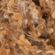 gjenstander Brun melert saueull, naturlig ull, løs, til hobbyarbeid, 250 g