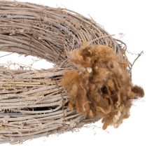 gjenstander Brun melert saueull, naturlig ull, løs, til hobbyarbeid, 250 g