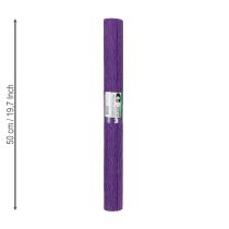 gjenstander Blomsterdekorert kreppapir mørk lilla 50x250cm