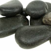 gjenstander River Pebbles Matt Svart Naturstein Dekorative Stones L15–60 mm B15–40 mm 2 kg