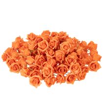 gjenstander Kunstig oransje rose, 5 cm blomst, enkel, 100 stk.
