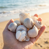 gjenstander Snegler og skjell - Maritime dekorative aksenter for unik romforskjønnelse - 500 g