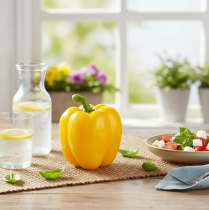 gjenstander Mat dummy dekorasjon grønnsaker pepper gul H10cm