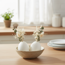 gjenstander Hvite kyllingegg, 10 stk.