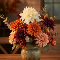 gjenstander Kunstig dahliakrem 25,5cm 3stk