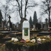 gjenstander Gravlys, hvitt, vegetabilsk olje ICP, brennetid 4 dager, H20 cm