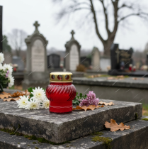 gjenstander Gravlys glasskule Ø7,5cm H10cm 9 stk