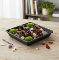 gjenstander Coaster Lara square 20cm x 20cm antrasitt 1 stk