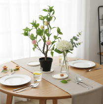 gjenstander Kunstig ferskentre med 4 frukter, dekorativt, H53cm