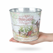 gjenstander Metallplantekasse Fresh Garden Colorful Vintage H18cm