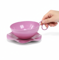 gjenstander Metallkrus Ø16cm H9cm Dekorativt krus med skål Rosa 2 stk.