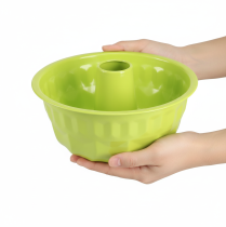 gjenstander Dekorativ Bundt-kakeform i metall, eplegrønn, Ø23 cm H12 cm