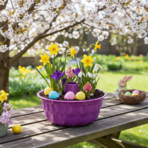 gjenstander Bundtkakeform, metall, dekorativ kakeform, lilla, Ø23 cm, H12 cm