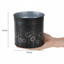 gjenstander Løvetannblomsterpotte, svart, Ø9,5 cm, H11 cm