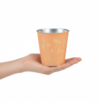 gjenstander Metallblomsterpotte, ferskendesign, plantekasse, Ø10,5 cm H10,5 cm