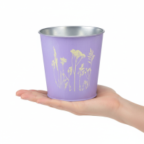 gjenstander Metallblomsterpotte, blomsterpotte, lilla, Ø11,5 cm H11,5 cm