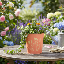 gjenstander Blomsterpotte aprikos metall Ø11,5 cm H11,5 cm