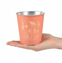gjenstander Blomsterpotte aprikos metall Ø11,5 cm H11,5 cm