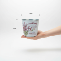 gjenstander Metallplantekasse, blomsterpotte, lavendel, Ø21 cm H18 cm