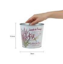 gjenstander Metallplantekasse for lavendel, liten, Ø18 cm H15,5 cm