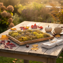 gjenstander Mosebilde, ekte mosebilde med ramme, konservert, 40×30 cm