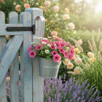 gjenstander Hengende blomsterpotte, blomsterpotte til oppheng, Ø14cm H28cm