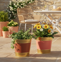 gjenstander Metallplantepotte, Ø26 cm H22 cm, 4 stk.