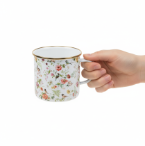 gjenstander Emaljert plantekopp for blomster, Ø11 cm