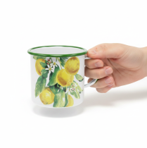 gjenstander Emaljerte blomsterpotter, dekorativ potte med sitrongren, middelhavsstil blomsterpotte Ø9,5 cm H10 cm