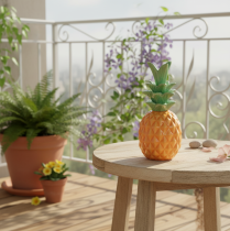 gjenstander Dekorativ ananas keramisk dekorasjon, assorterte farger, 17 cm, 3 stk.