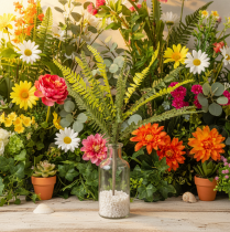gjenstander Kunstig bregnegren, kunstig grønn plante til dekorasjon, 45 cm