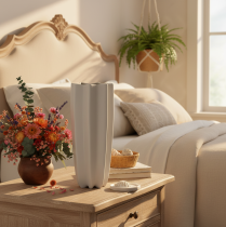 gjenstander Moderne ribbet vase, høy dekorativ vase for tørkede blomster, 38 cm