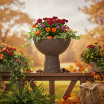gjenstander Rund blomsterkasse på stativ, moderne blomsterpotte, 25 cm