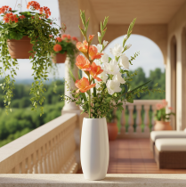gjenstander Kunstig gladiolus med mange blomster til en bukett, 88 cm