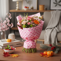 gjenstander Mansjettpapir med hjertemotiv, rosa, 25 cm, 100 m