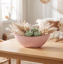 gjenstander Dekorativ skål planteskål rosa 34 cm x 11 cm H11 cm