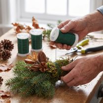 gjenstander Blomstertråd dekorativ tråd myrtetråd grønn 0,30 mm 100 g 3 stk